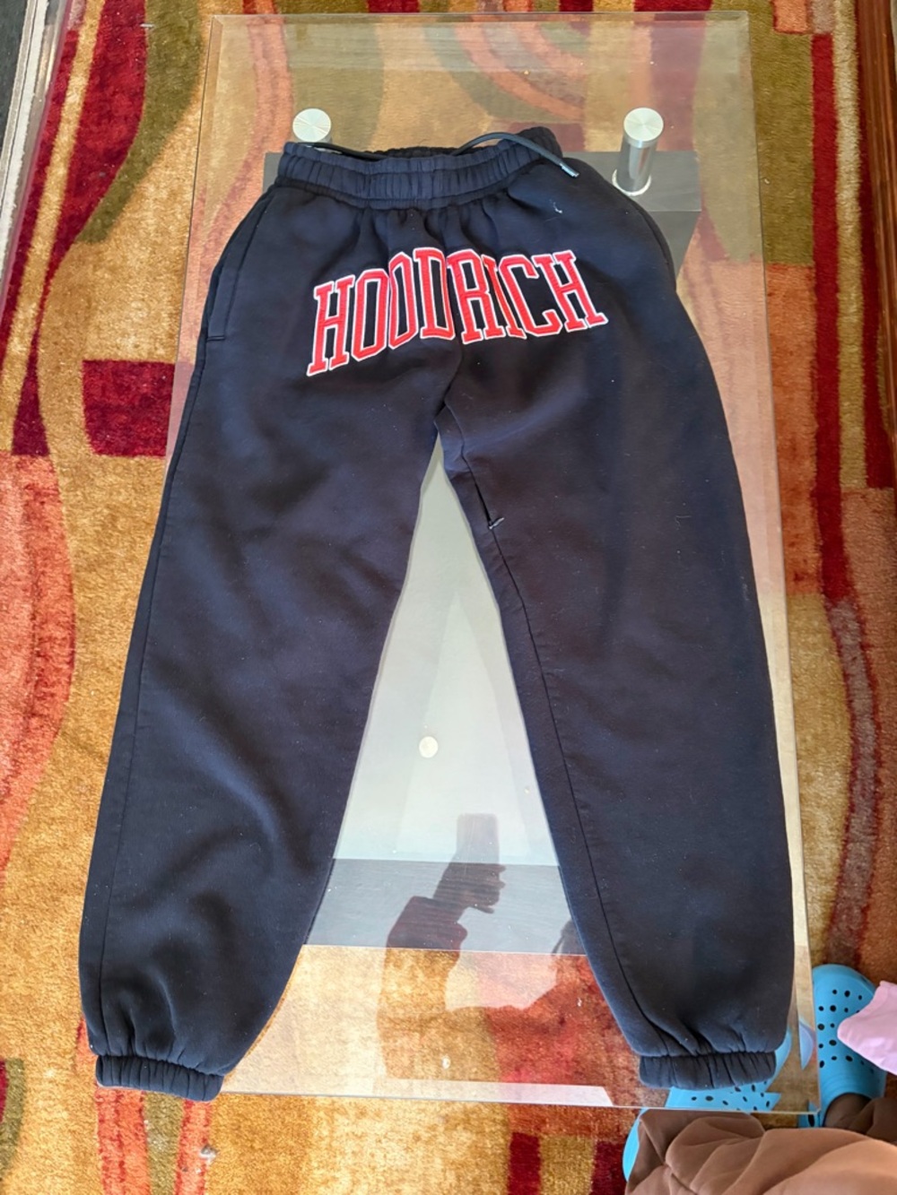 Men's Black Hoodrich Logo Sweatpants
